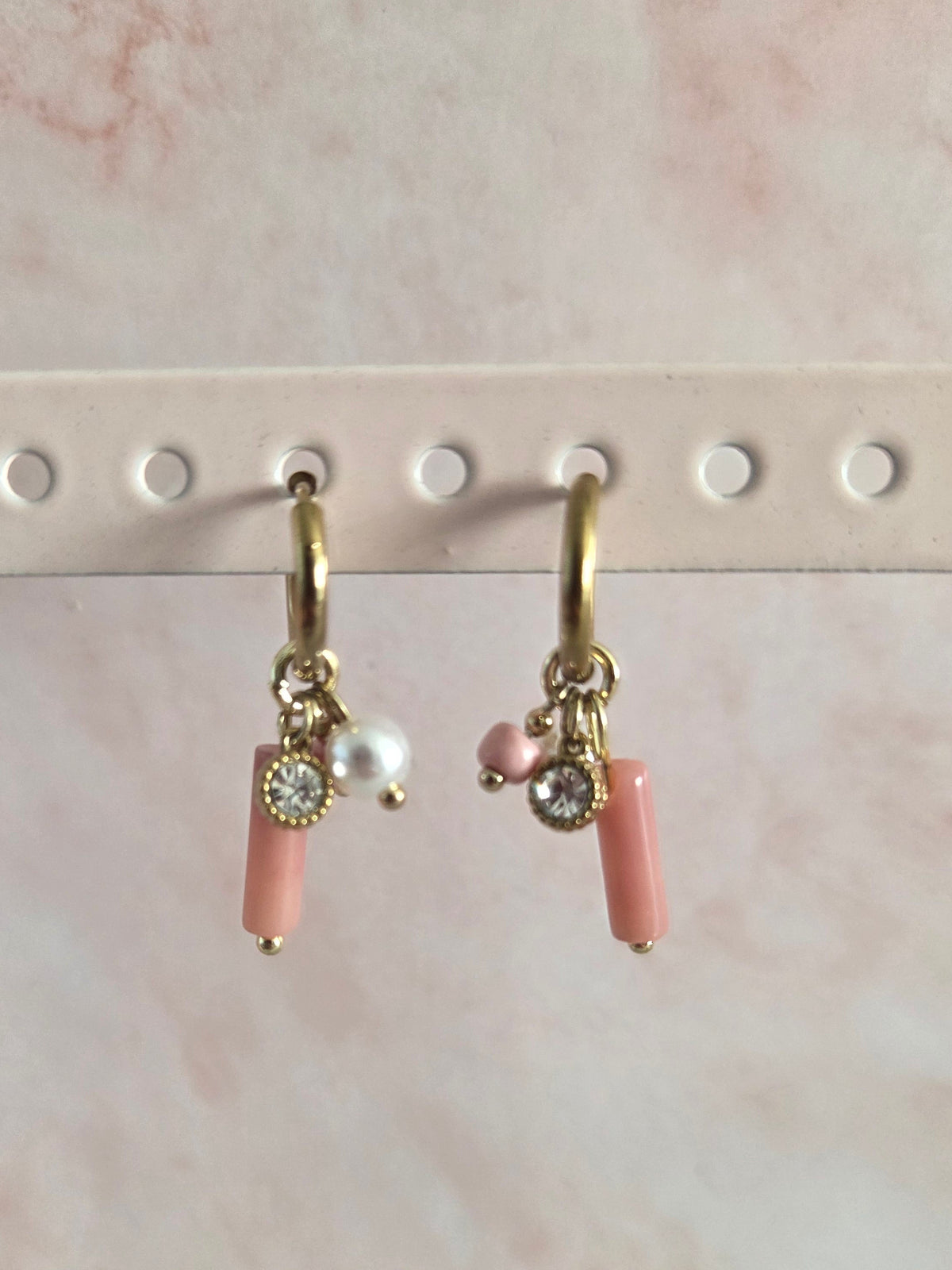 Oorbellen 'Blush Charm'