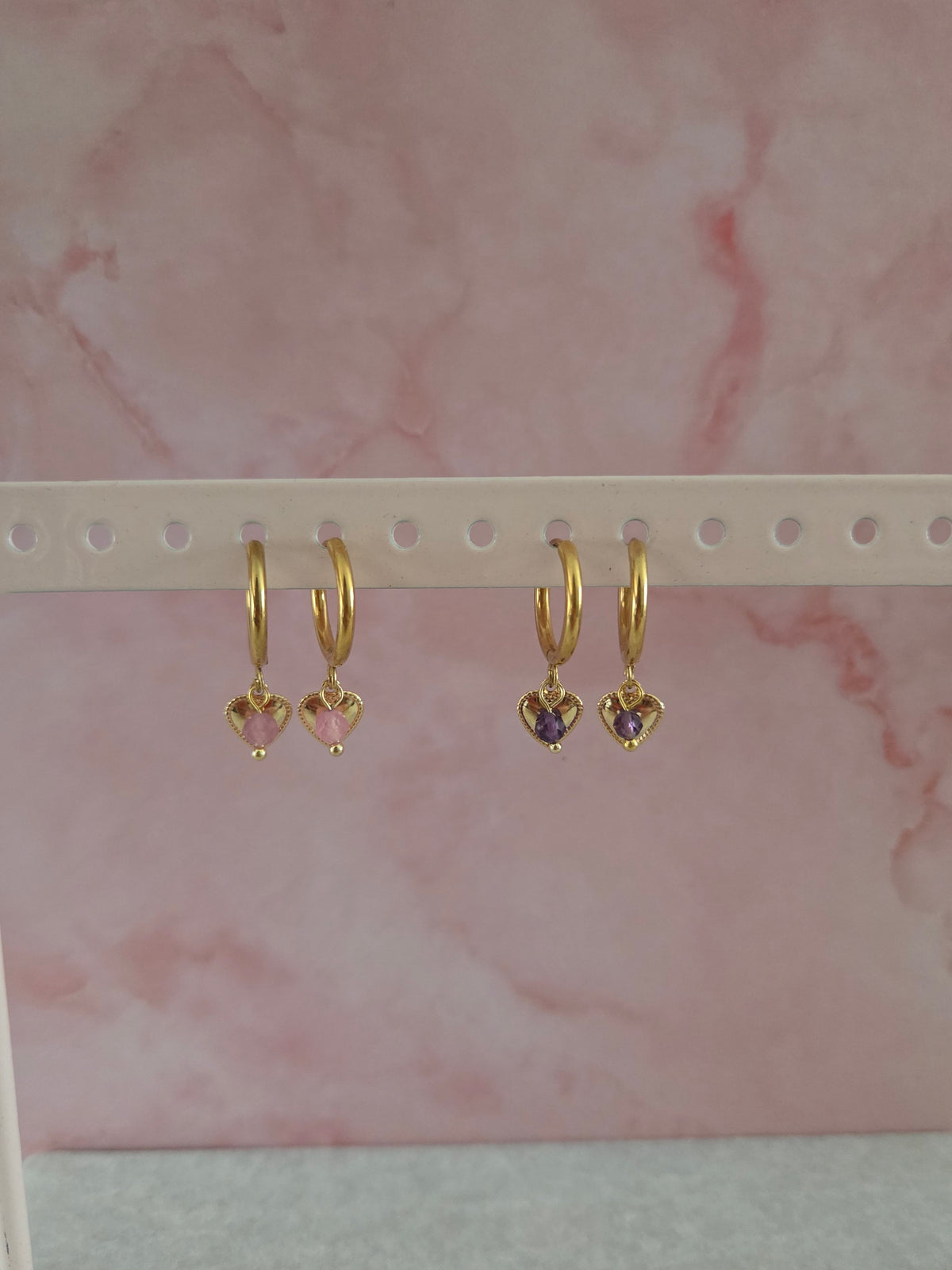 Oorbellen 'Heart charm'