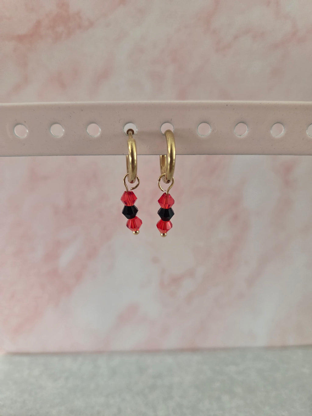 Oorbellen 'Ruby Night'