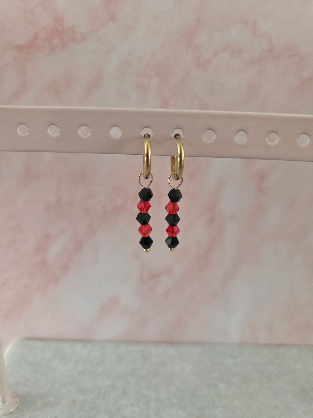 Oorbellen 'Ruby Night'