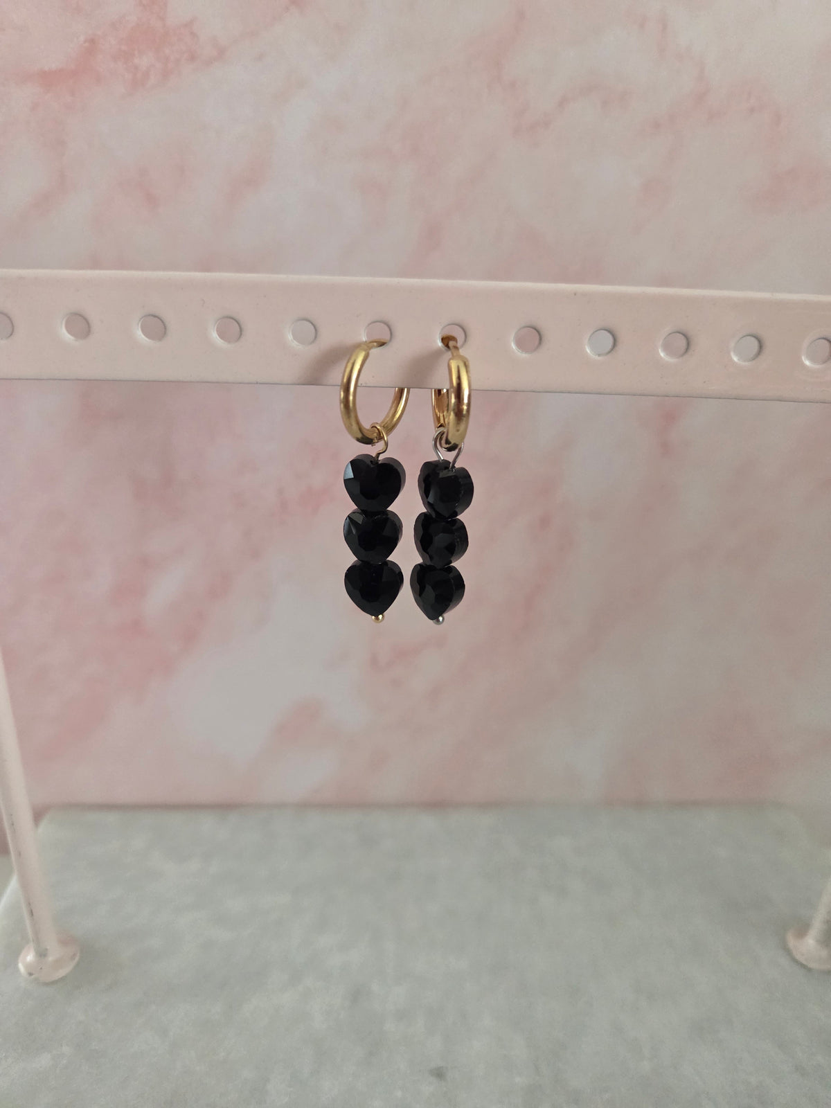 Oorbellen 'Midnight Hearts'