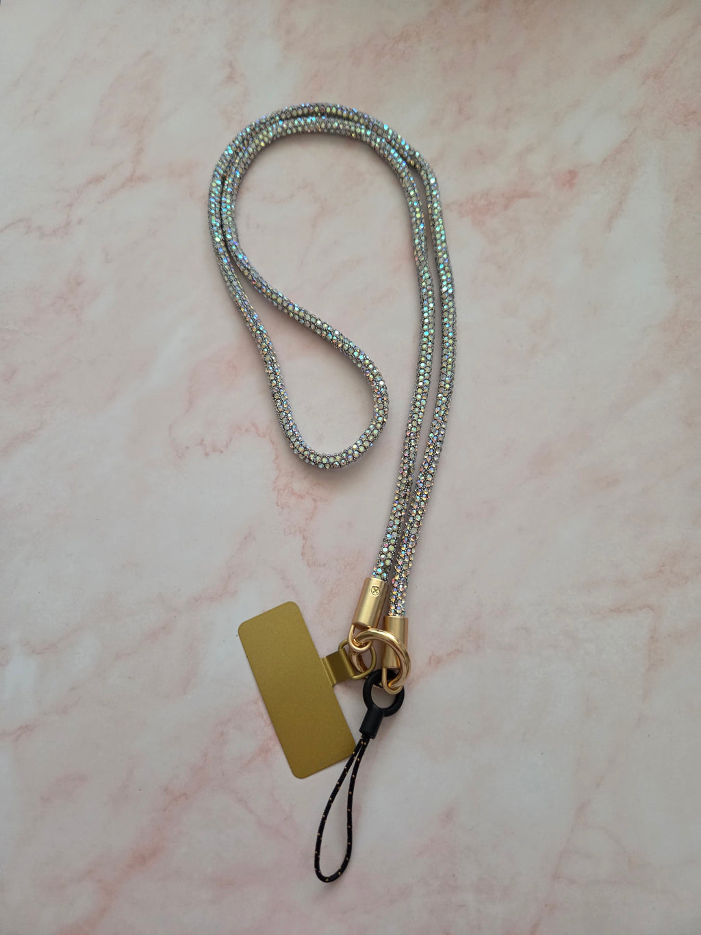 Telefoonkoord ' glitter' lang
