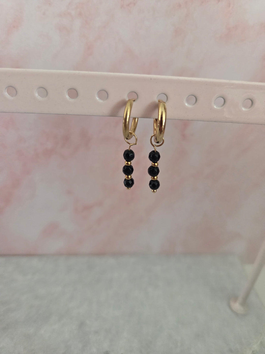Oorbellen 'Noir Glow'