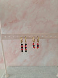 Oorbellen 'Ruby Night'