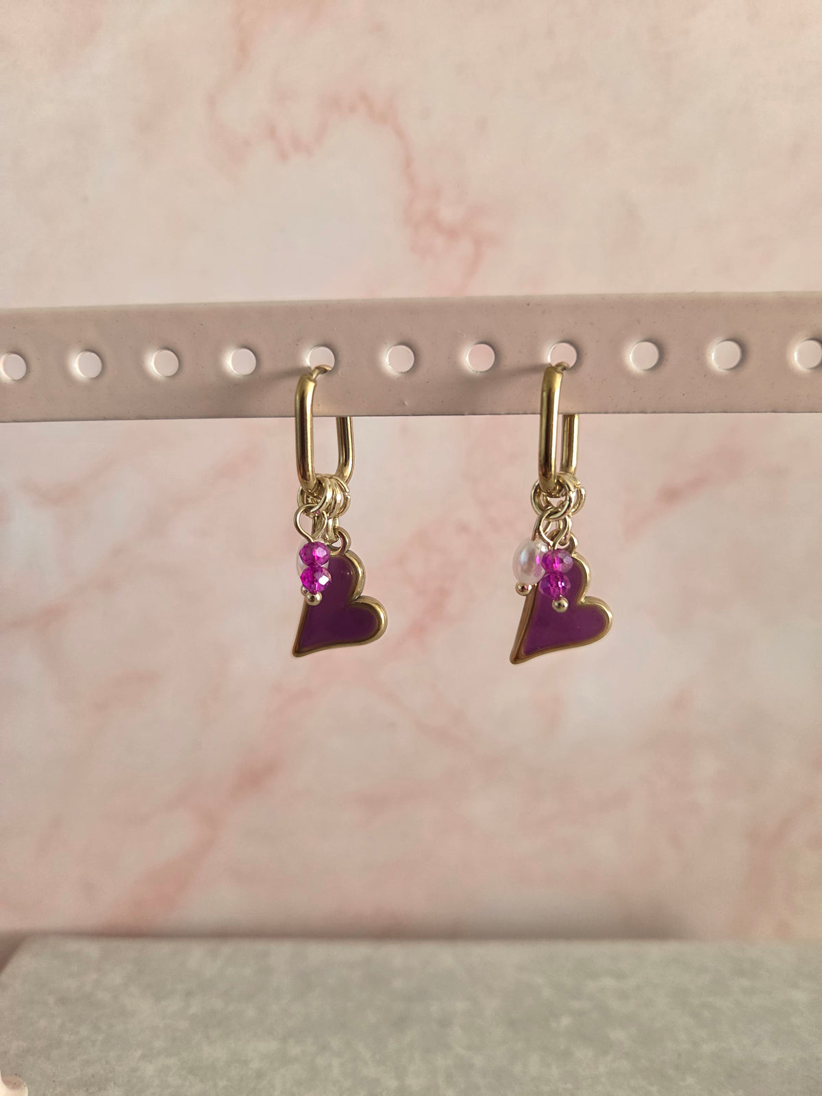 Oorbellen 'Purple Love'